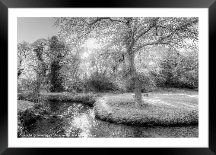 River Bovey Dartmoor Infrared Style Framed Mounted Print by David Pyatt