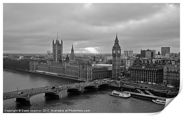 Westminster, Houses of Parliament Print by Dawn O'Connor