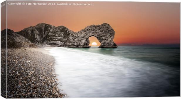 Sunset at Durdle Door  Canvas Print by Tom McPherson