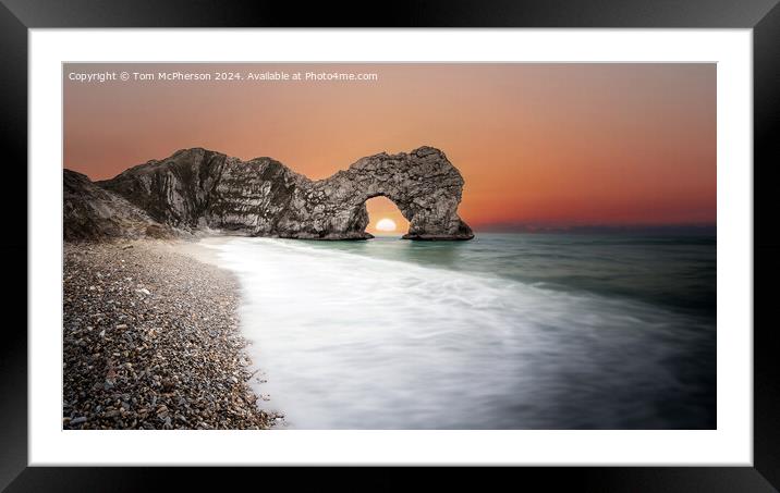 Sunset at Durdle Door  Framed Mounted Print by Tom McPherson
