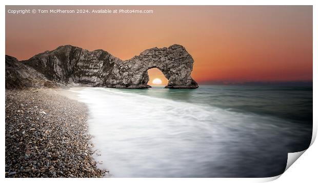 Sunset at Durdle Door  Print by Tom McPherson