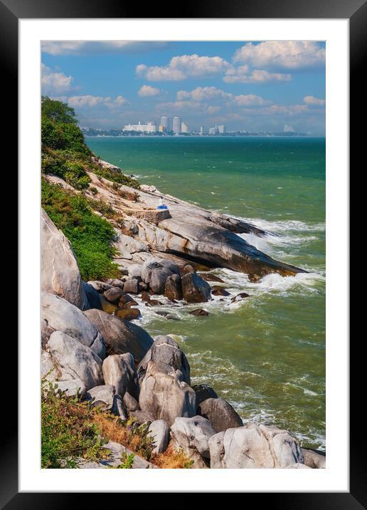 Hua Hin Coastline In Thailand Framed Mounted Print by Artur Bogacki