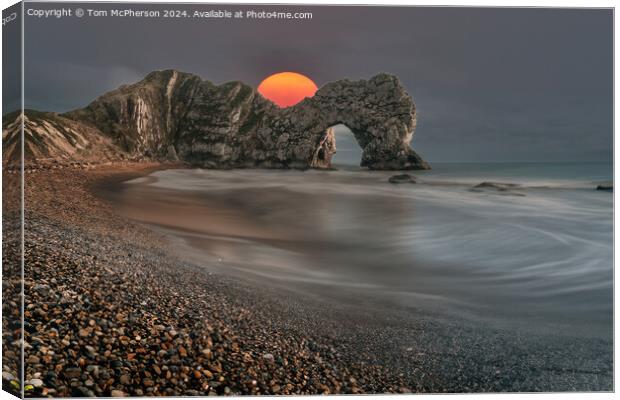 Sunset at Durdle Door  Canvas Print by Tom McPherson