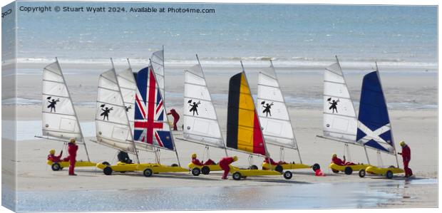 Le Touquet Sand Yachts Canvas Print by Stuart Wyatt