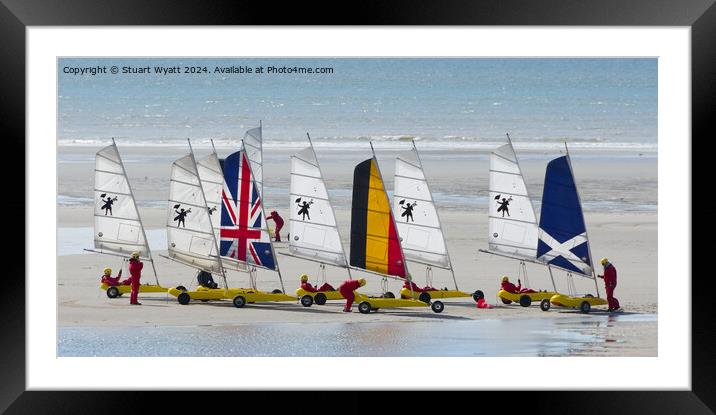 Le Touquet Sand Yachts Framed Mounted Print by Stuart Wyatt