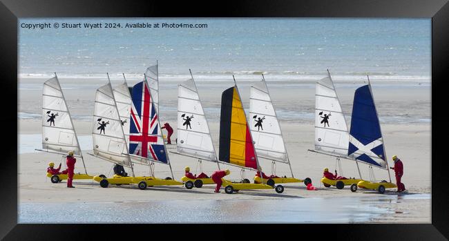 Le Touquet Sand Yachts Framed Print by Stuart Wyatt