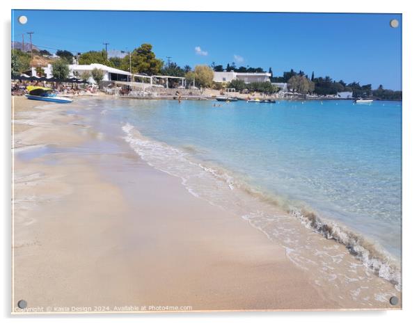 Ammoudi Beach Agios Nikolaus Crete Acrylic by Kasia Design