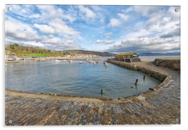 Lyme Harbour Acrylic by Mark Godden