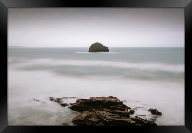 Gull Rock, Trebarwith Framed Print by Mark Jones