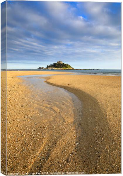 Towards St Michael's Mount Canvas Print by Andrew Ray