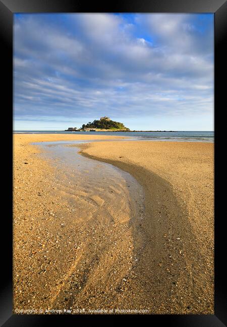 Towards St Michael's Mount Framed Print by Andrew Ray