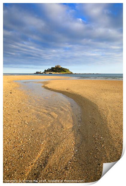 Towards St Michael's Mount Print by Andrew Ray