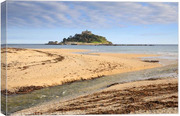 River and St Michael's Mount  Canvas Print by Andrew Ray