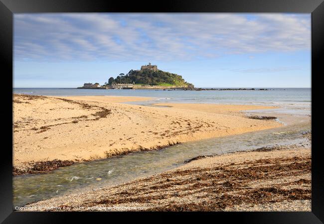 River and St Michael's Mount  Framed Print by Andrew Ray