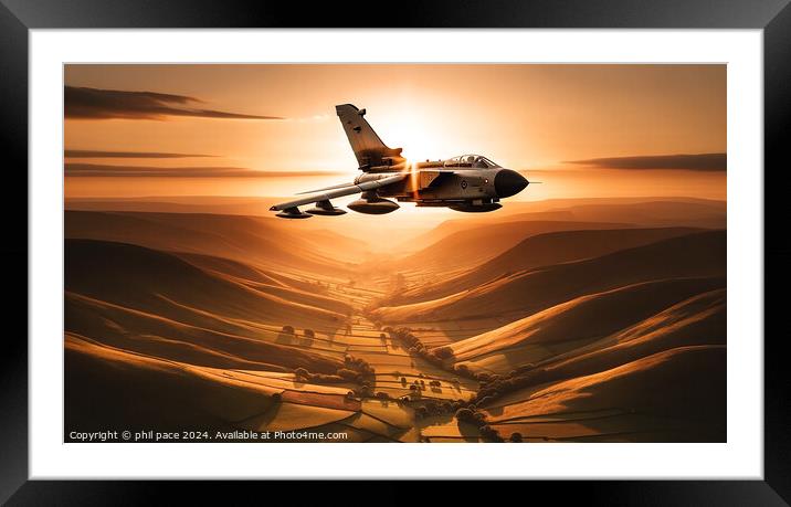 Sunset Soar Framed Mounted Print by phil pace
