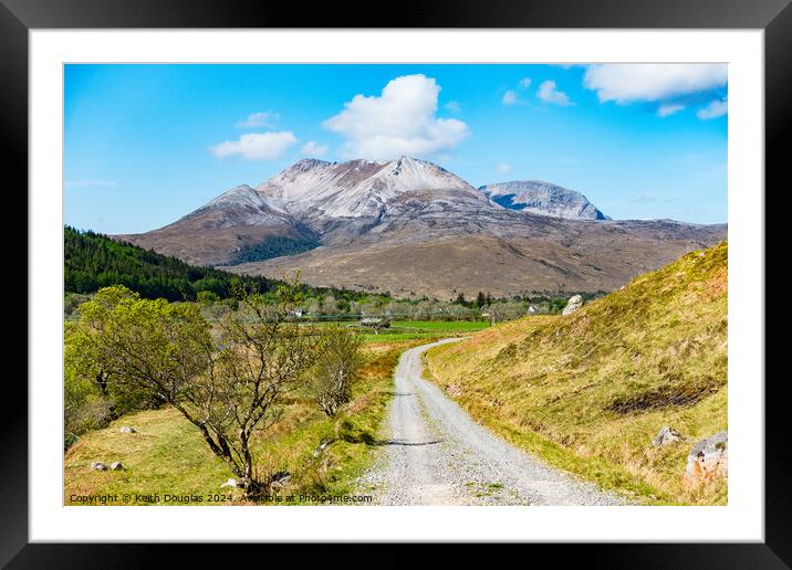Beinn Eighe above Kinlochewe Framed Mounted Print by Keith Douglas