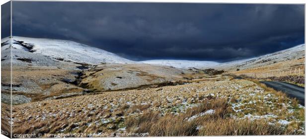 Brecon Beacons Bannau Brycheiniog Snow Canvas Print by Terry Brooks