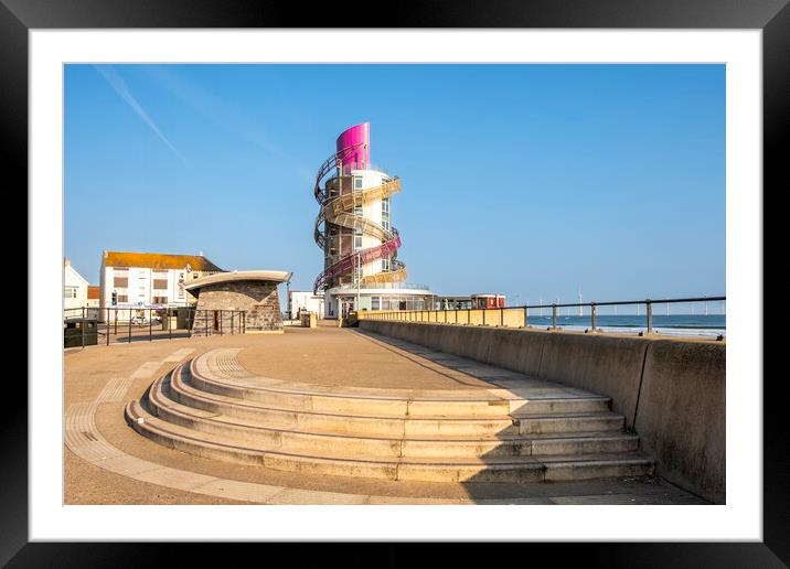 Redcar Beacon Framed Mounted Print by Steve Smith