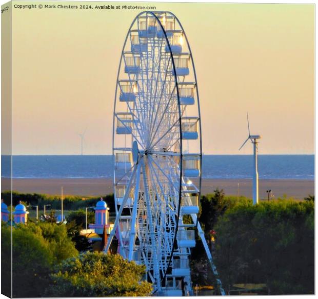 Southport ferris wheel Canvas Print by Mark Chesters