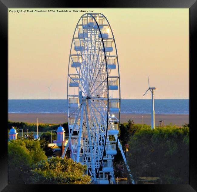 Southport ferris wheel Framed Print by Mark Chesters