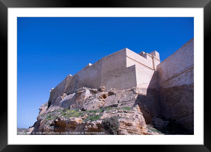 The Citadel, Gozo, Malta Framed Mounted Print by Graham Lathbury