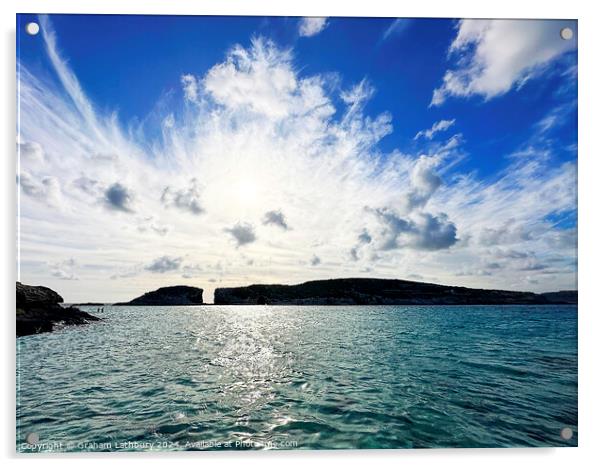 Blue Lagoon Comino Malta Acrylic by Graham Lathbury