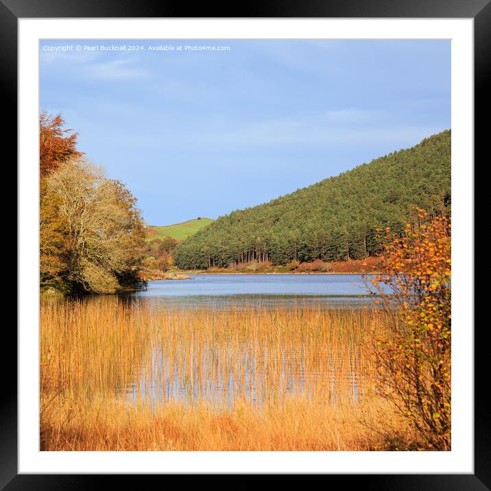 Llyn Geirionydd lake Snowdonia Wales Framed Mounted Print by Pearl Bucknall