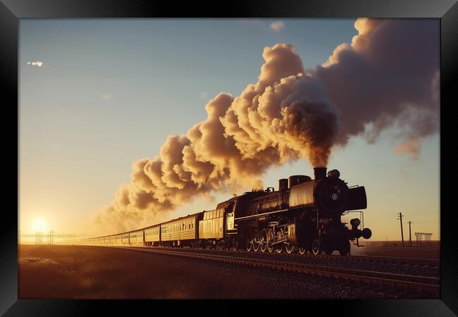 Steam Train Framed Print by Picture Wizard