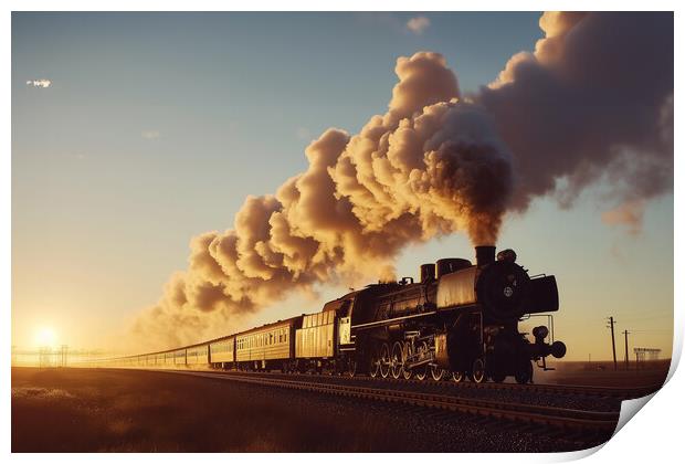 Steam Train Print by Picture Wizard