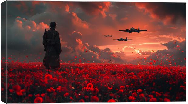 The Lone Soldier  Canvas Print by CC Designs