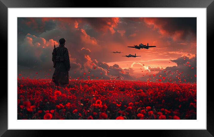 The Lone Soldier  Framed Mounted Print by CC Designs