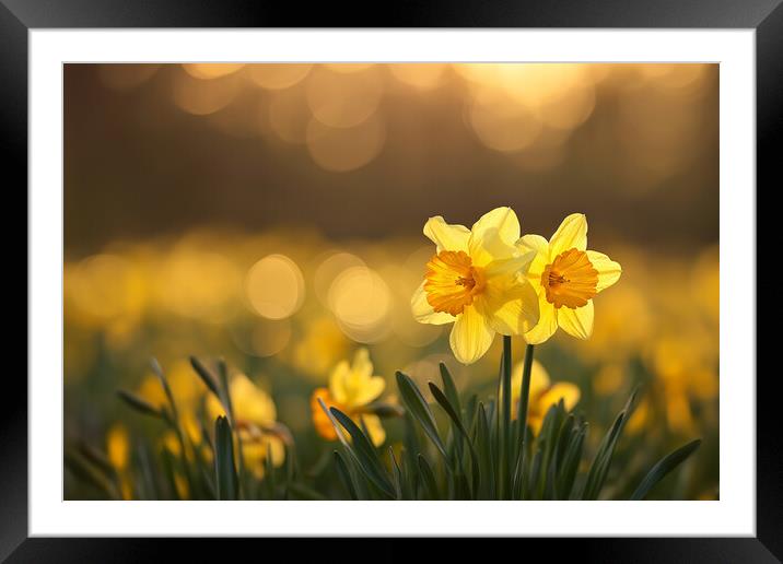 Spring Daffodils Framed Mounted Print by Picture Wizard