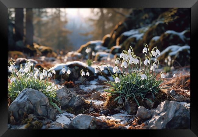 Snowdrops Framed Print by Picture Wizard