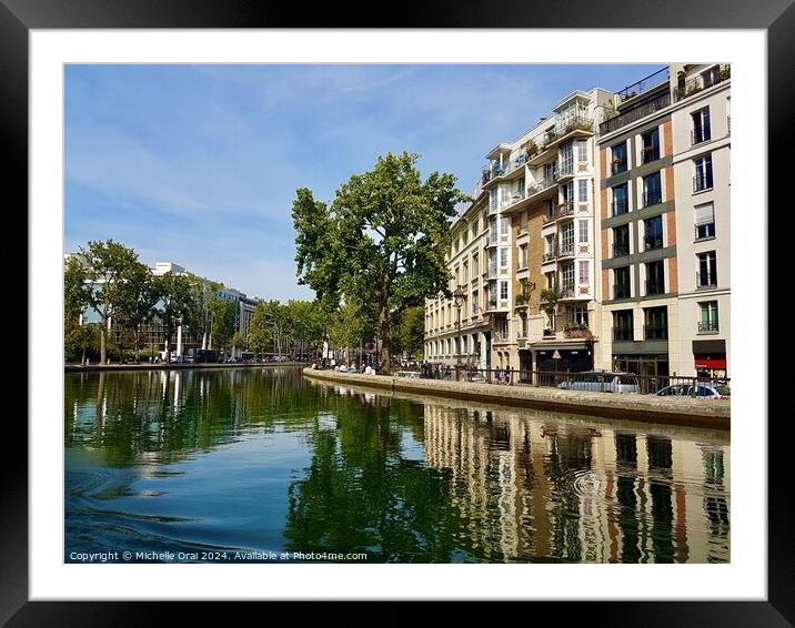 Canal Saint Martin Paris Framed Mounted Print by Michelle Orai