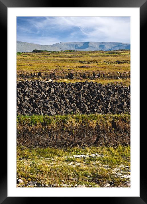 Peat Bog, Achill, Mayo, Ireland Framed Mounted Print by Jane McIlroy