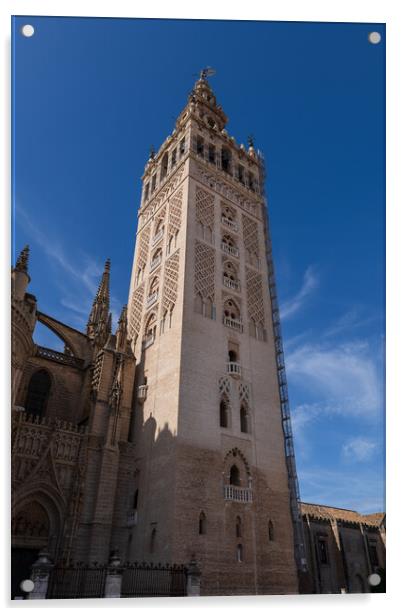 La Giralda Tower Of Seville Cathedral Acrylic by Artur Bogacki