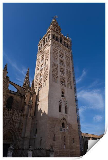 La Giralda Tower Of Seville Cathedral Print by Artur Bogacki