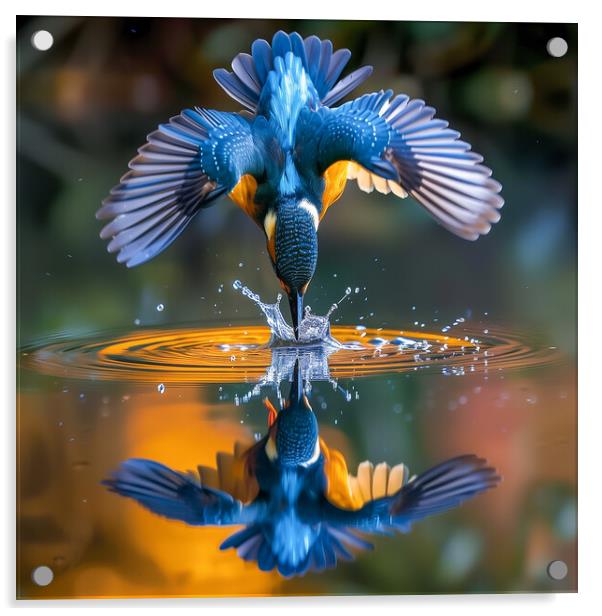 Kingfisher Diving Acrylic by T2 