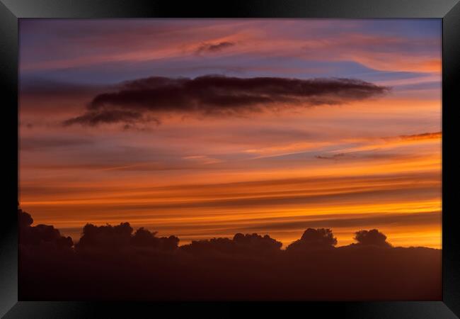 Sky At Sunset Cloudscape Backround Framed Print by Artur Bogacki