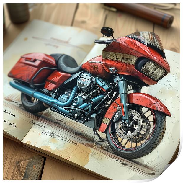 Harley-Davidson CVO Road Glide Print by T2 