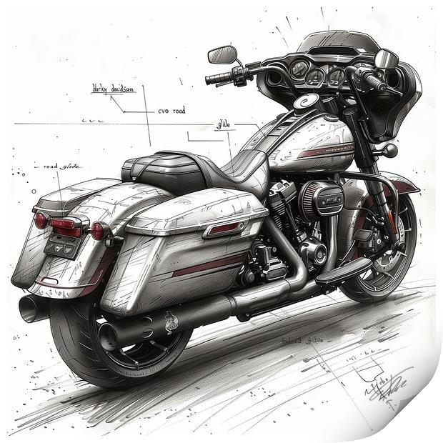 Harley-Davidson CVO Road Glide Print by T2 