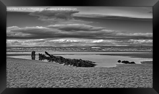 Burghead Bay Wreck Framed Print by Tom McPherson