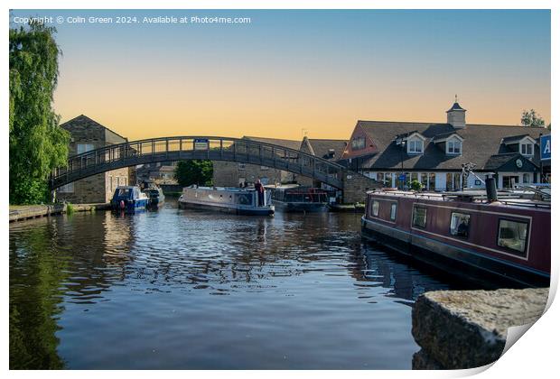 Huddersfield Broad Canal At Aspley Marina Print by Colin Green
