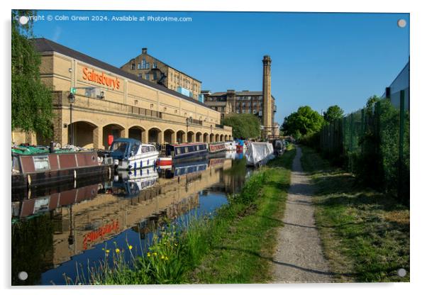 Huddersfield Broad Canal Acrylic by Colin Green