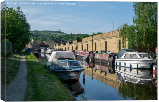 Huddersfield Broad Canal towards Aspley Canvas Print by Colin Green