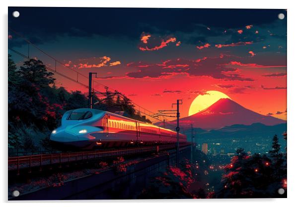 Japanese Bullet Train Acrylic by Picture Wizard