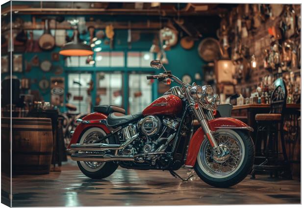 Harley Davidson  Canvas Print by Picture Wizard