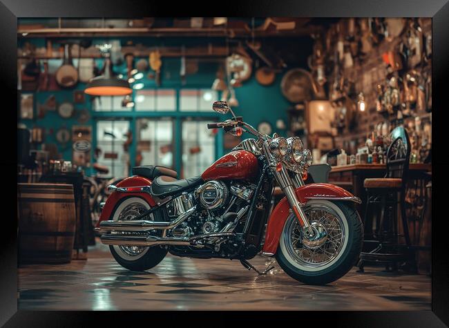 Harley Davidson  Framed Print by Picture Wizard