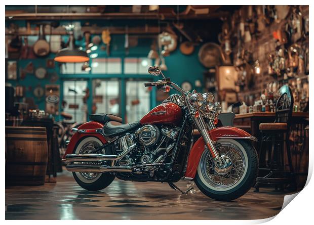 Harley Davidson  Print by Picture Wizard