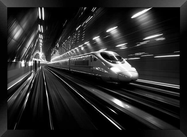 Japanese Bullet Train Framed Print by Picture Wizard